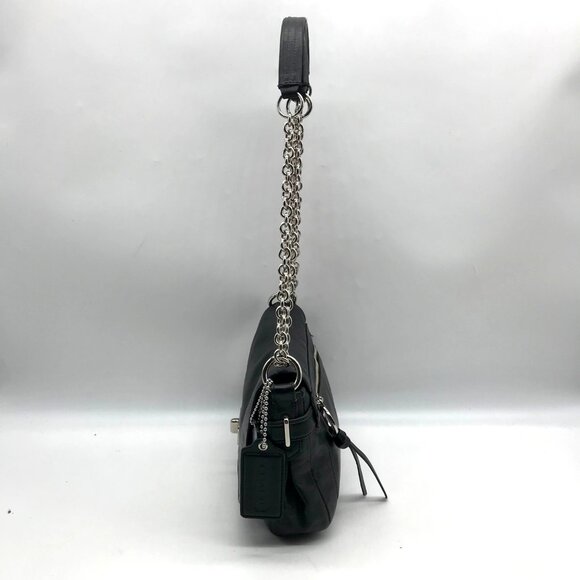 Coach Black Leather Chelsea Turn Lock Flap Shoulder Bag 17825 - Picture 3 of 11